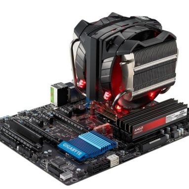 High Performance CPU Cooler with Horizontal Vapor Chamber and 8 Heatpipes