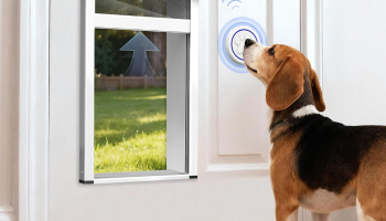 Pet Automatic Door Smart Aluminum Dog Door with Dogbell