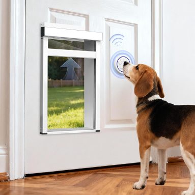 Pet Automatic Door Smart Aluminum Dog Door with Dogbell