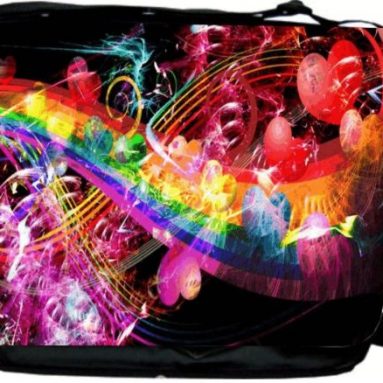 Love and Hearts Rainbow Design Messenger Bag