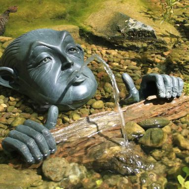 Face and Hands Pond and Garden Water Fountain