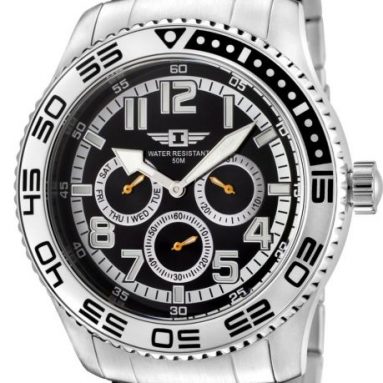 Invicta Men’s Black Dial Stainless Steel Watch