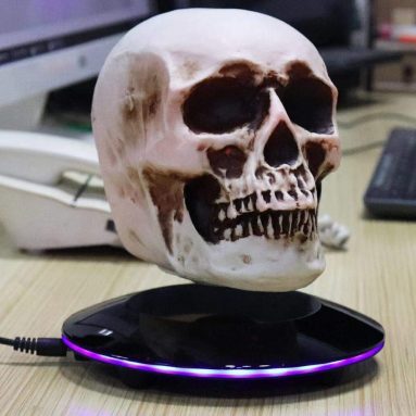 Magnetic Levitating Levitate 3D Skull LED Night Light