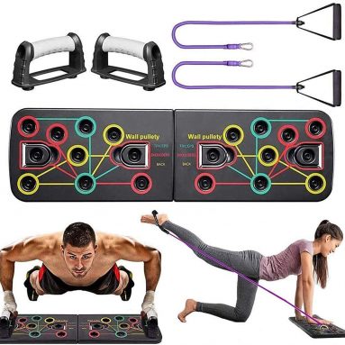 Multi-Function Portable Bracket Board Push Up Training System 13 in 1 Push Up Board with Resistance Bands