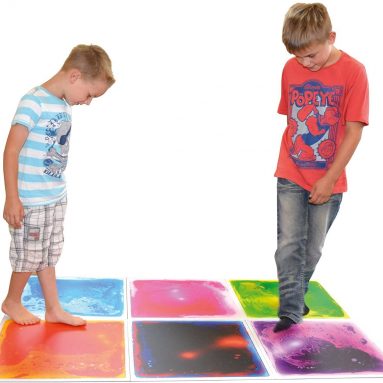 Sensory Room Tile Multi-Color Exercise Mat Liquid Encased Floor Playmat