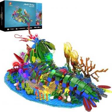 Mechanical Mantis Shrimp Building Blocks Set with LED Lights Sea Creatures Ocean Animal