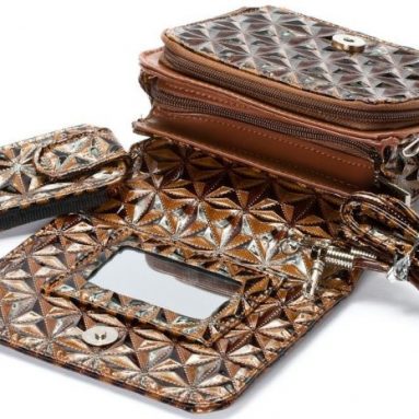 3D Diamond Cross Body Handbag W/Matching Cell Phone Case