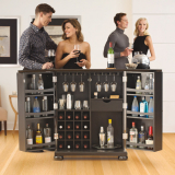 Alexandria Expandable Home Bar Liquor Cabinet