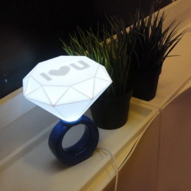 Romantic Diamond Ring Shaped USB Powered LED Desk Lamp