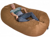 8′ Huge Earth Brown SLACKER sack Foam Bean Bag