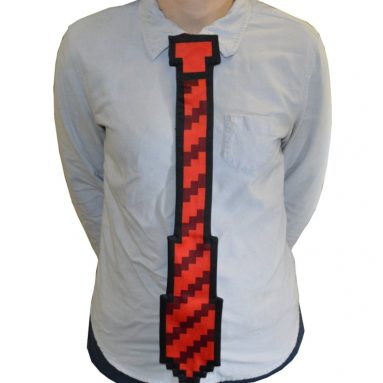 8-bit Tie One Size Fits All Clip On Red