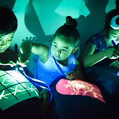 Illuminated Apparel Glow Sketch Interactive Glow in The Dark Pillowcase