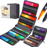 120 Colors Dual Tip Brush Pens Fineliners Art Markers