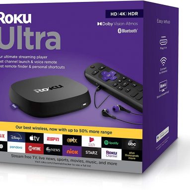 Roku Ultra 2020 | Streaming Media Player HD/4K/HDR/Dolby Vision with Dolby Atmos, Bluetooth, and Roku Voice Remote