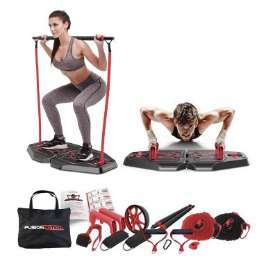 Fusion Motion Portable Gym with 8 Accessories Including Heavy Resistance Bands