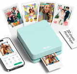Nelko Photo Printer, PP01 Color Mini Portable Printer, Instant Smartphone Inkjet Printer, Sticky-Back Photos, Rechargeable Portable Picture Printer for iOS…