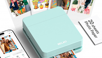 Nelko Photo Printer, PP01 Color Mini Portable Printer, Instant Smartphone Inkjet Printer, Sticky-Back Photos, Rechargeable Portable Picture Printer for iOS…