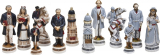 American Civil War Luxury Chessmen & Mancini Chess Board