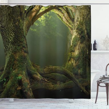 Twiggy Old Tree Branches Growth Life Themed Forest Woodland Shower Curtain