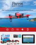 Parrot Bebop Drone 1400 megapixel quad Copter with a fish-eye lens camera