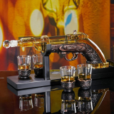 Gun Whisky Decanter Set with 4 Shot Glasses