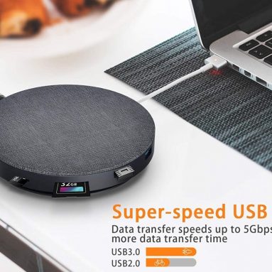 Version USB C Hub with Wireless Charger and Fan