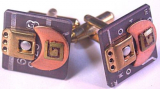 Recycled circuit board cufflinks