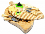 Picnic Time Leaf Cutting Board and Tools Set