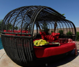 Handcrafted Outdoor Wicker Daybed