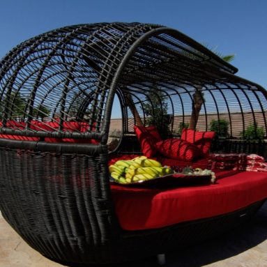 Handcrafted Outdoor Wicker Daybed