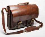 HIDES Front Pocket Leather Briefcase