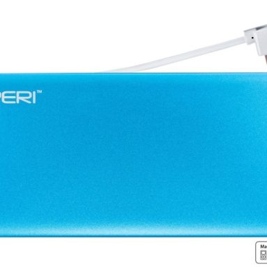 GoCharge Ultra Slim 3200mAh Portable Power Bank wintegrated Lightning Cable