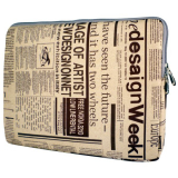 Newspaper Pattern Notebook Laptop Sleeve Bag