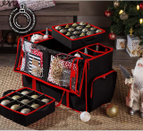Super Rigid 2-in-1 Christmas Ornament Storage Box & Xmas Figurine Container
