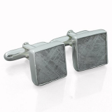 Silver Cufflinks Genuine Meteorite Gibeon