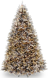 9-Feet Snowy Dunhill Fir Tree with Cones and 900 Clear Lights