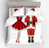 A Nice Night Christmas Couple Party Decoration Printed Bedding Sets