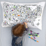 US Map Pure Cotton Soft Pillowcase