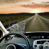 A8 Multi-function Head Up Display, 5.5 Inches Safety OBD Plug Play HUD with Vehicle Engine Speed alarm
