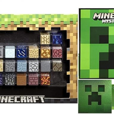 AYB Mine Figure Character Hanger + Minecraft Periodic Table of Elements Cubes