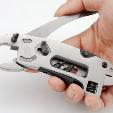 Adjustable Wrench Jaw Screwdriver Pliers Knife Survival Gear
