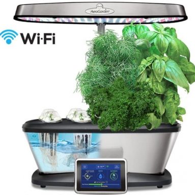 AeroGarden Bounty Elite Wi-Fi with Gourmet Herb Seed Pod Kit
