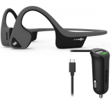 AfterShokz Trekz Air Wireless Bluetooth Conduction Headphones Bundle with Micro USB Car Charger