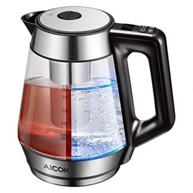 Electric Kettle Glass Tea Kettle Variable Temperature Control Cordless Water Kettle