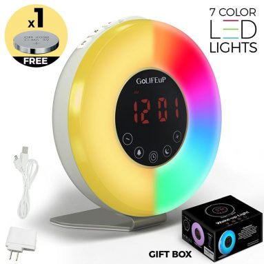 Alarm Clock Radio Digital Sunrise and Sunset simulation Wake Up Light