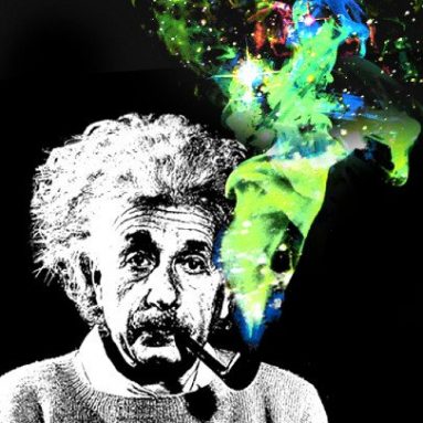 Albert Einstein Pipe Smoke Galaxy Fleece Throw Blanket