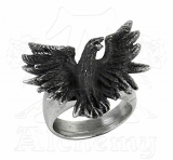 Alchemy Gothic Flocking Raven Ring