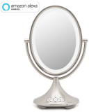 Alexa Enabled Dual Sided Vanity Mirror, Bluetooth Audio, Speakerphone, and USB Charging