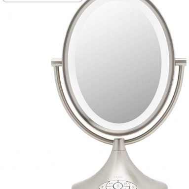 Alexa Enabled Dual Sided Vanity Mirror, Bluetooth Audio, Speakerphone, and USB Charging