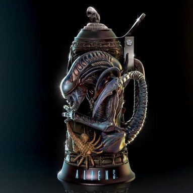 Aliens Four Stages of Fear Collectible Stein with Chest Burster Xenomorph Topper